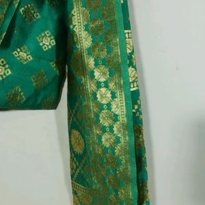 Sea Green Zari Printed Dupatta (Women)