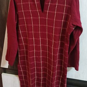 Max Red Woolen Kurta