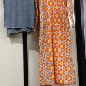 Printed Kurta N Shiffon Dupatta