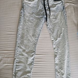 Denim Jogger Pants