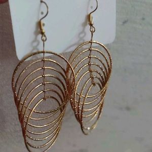 Rings Meshup EARRINGS For Women (GOLDEN)