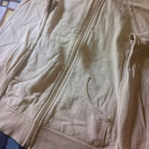 BEIGE Zipper Hoddie