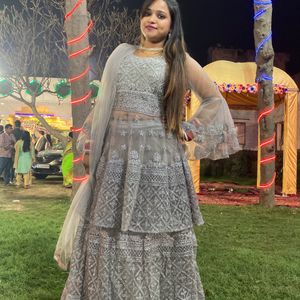 Designer Bajirao Mastani Dress Grey Colour