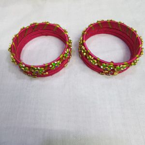 Silk thread Bangle Set