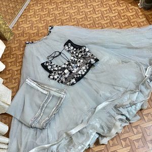 Stone Work Beautiful Party Wear Lehanga Full Ghera