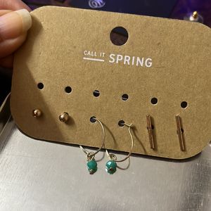 Cute Earrings Set Of 3