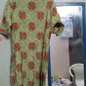 Kurti Free Size Light Green Colour