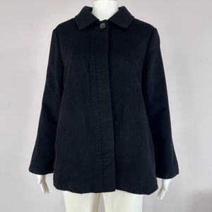 Pure Solid Black Coat