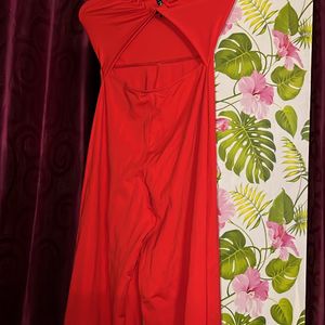 Red Cutout Jumpsuit