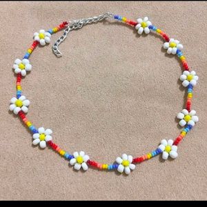 Rainbow Daisy Necklace  🌈