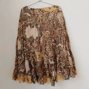 Boho Print Middi Skirt.