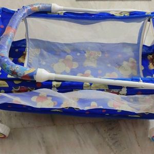 Blue Cradle Jhula For Baby New Born To 8 Month