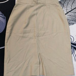 a Beige Color Formal Skirt