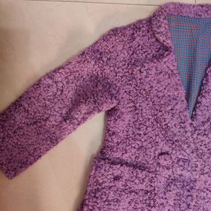 Lavender Overcoat For Women