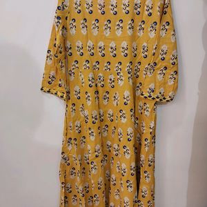 Floral Print Flared Kurta