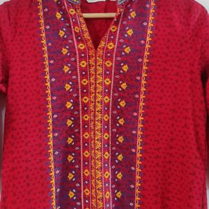 Max Red Printed Tunic (Woman)