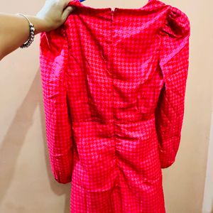 Red Print Dress
