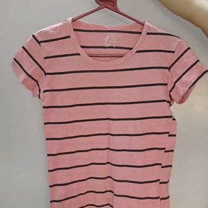 Pink Stripped Tshirt