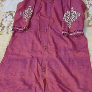 Beautiful Pink Kurti For Women