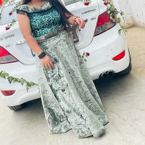 Velvet Lehanga Choli