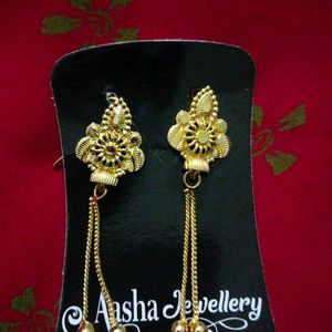 Golden Hanging Earrings