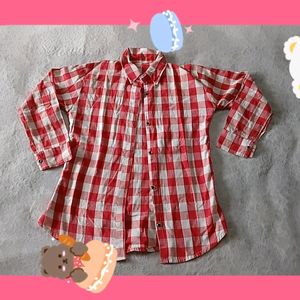 Cute Chex Red & White Shirt 🍒