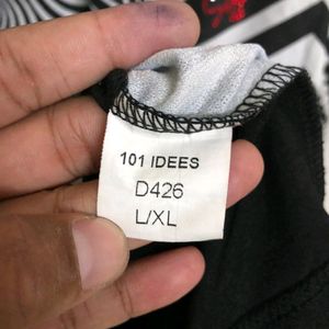 101 Idees Black Printed Dress