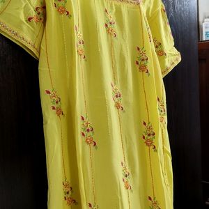 Biba Suit In Vibrant Yellow Colour