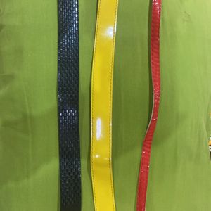 Perfect Red , Yellow & Black Belts 3 In 1 Combo