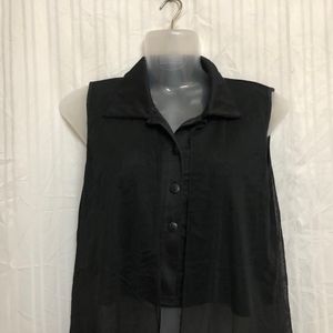 Black Stylish Sleeveless Top