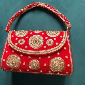 Red Ethnic Hand Bag 😍