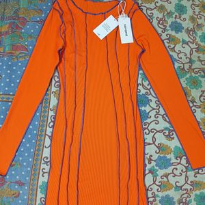 Savana Orange Bodycon Dress