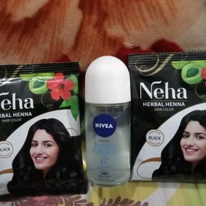 NIVEA DEO Fresh Natural With 2Pc Neha Herbal Henna