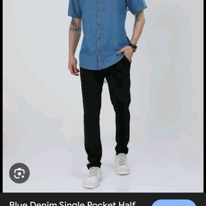Half Sleeve Blue Denim Shirt