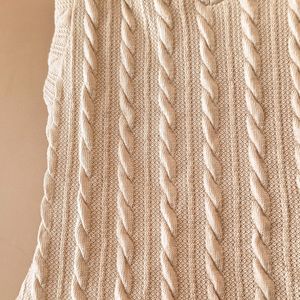 Beige Knitted Pinterest Vest