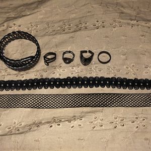 Grunge Jewellery Set (Gun Metal)