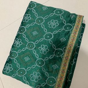 Original Vichitra Silk Saree With Table Print Sare