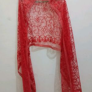 Soft Net Dupatta With Embroidery