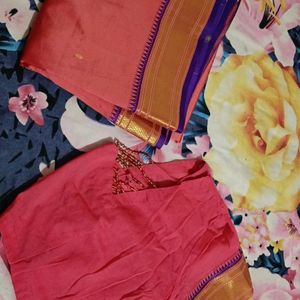 Pure Silk Saree With Stitched Blouse