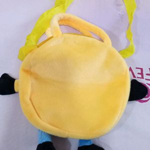 Cute Yellow Furry Minion Bag For Kids...