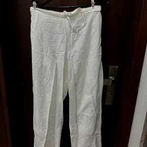 White Straight Pants