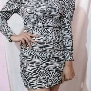 Zebra Print Bodycon Dress