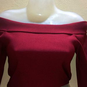 Off Shoulder Crop Top For Women