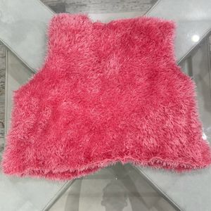 Pink Women’s Furr Jacket Party Wear