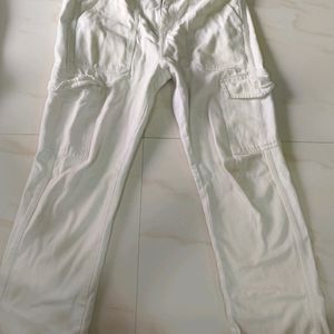 White Cargo Jeans