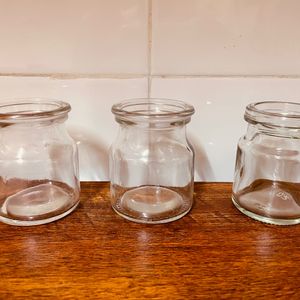 Set Of 3 Glass Storage Containers