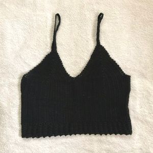 Black Crochet Top