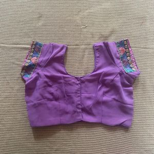 Lavender Saree With Blouse