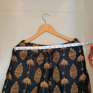 New Jaipuri Block Print Black Palazzo