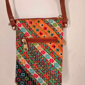 Multicolored Sling Bag - Compact Size